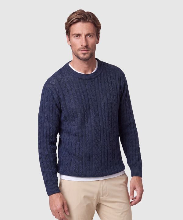 Saco De Punto Con Trenzas Para Hombre image number null