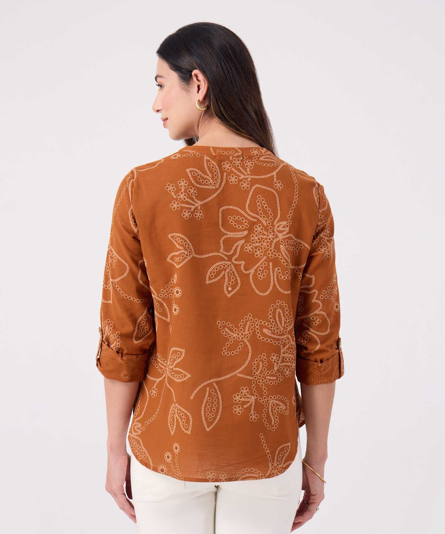 Blusa Texturizada Manga Larga 