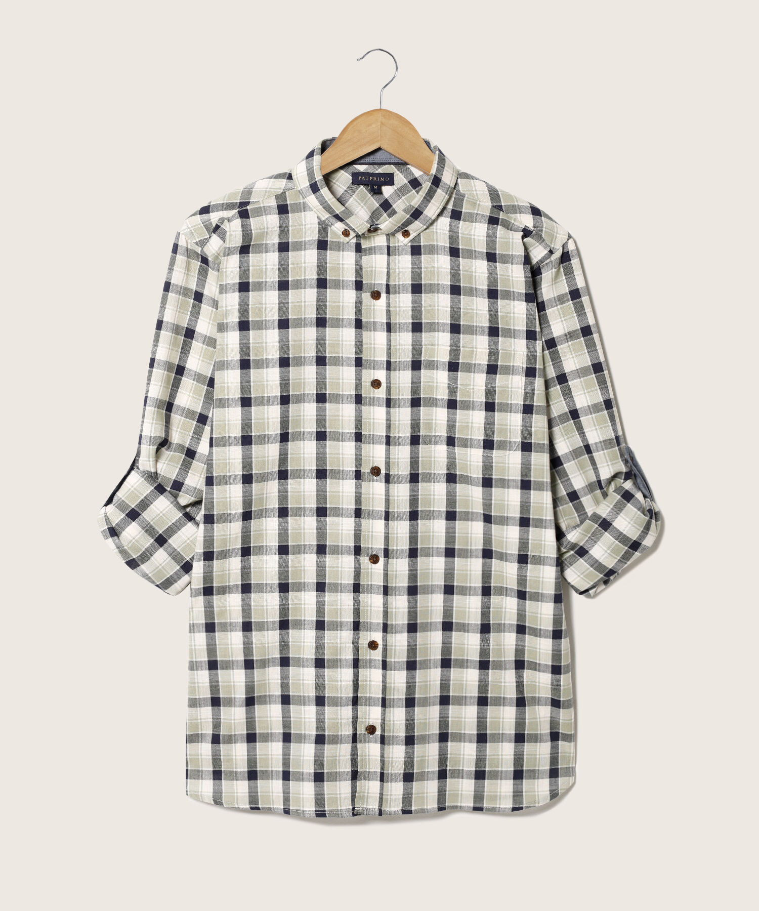 Camisa Manga Larga Button Down Denim