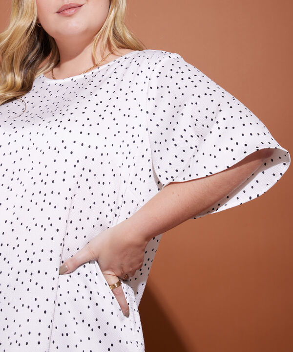 Blusa Manga Corta Al Codo Estampada