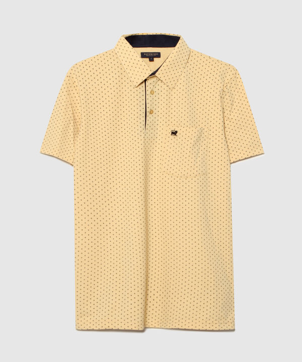 Polo Estampada Cuello Duro, Con Bolsillo