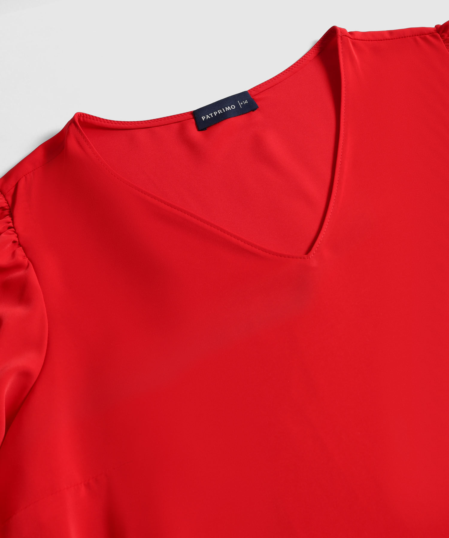 Blusa con Escote V y Manga Mariposa Para Mujer Curvy