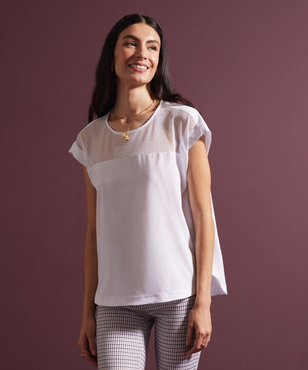 Blusa Manga Corta Con Canesu image number null
