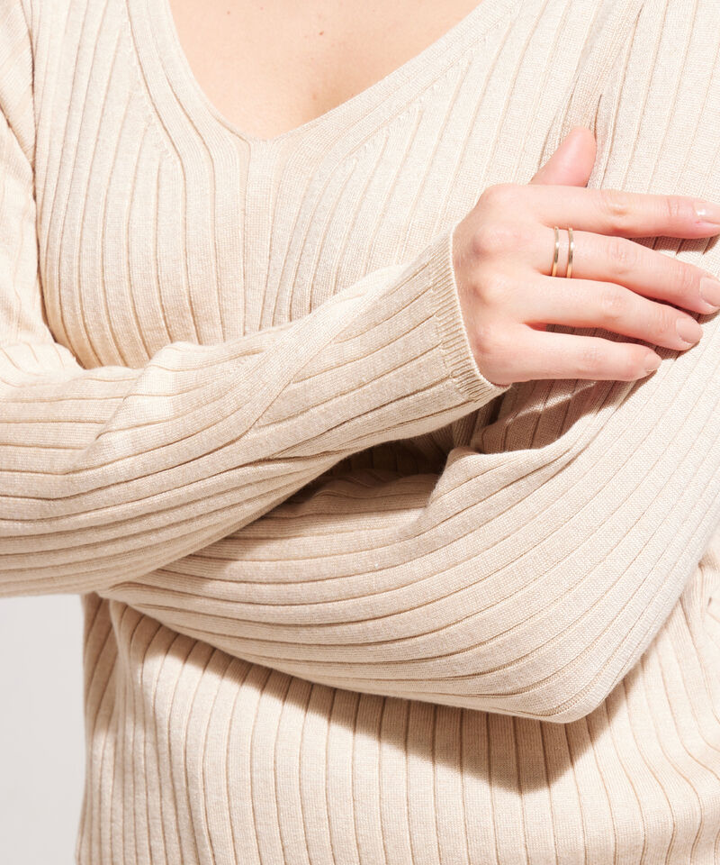 Saco Cuello V Manga Larga Con Cortes