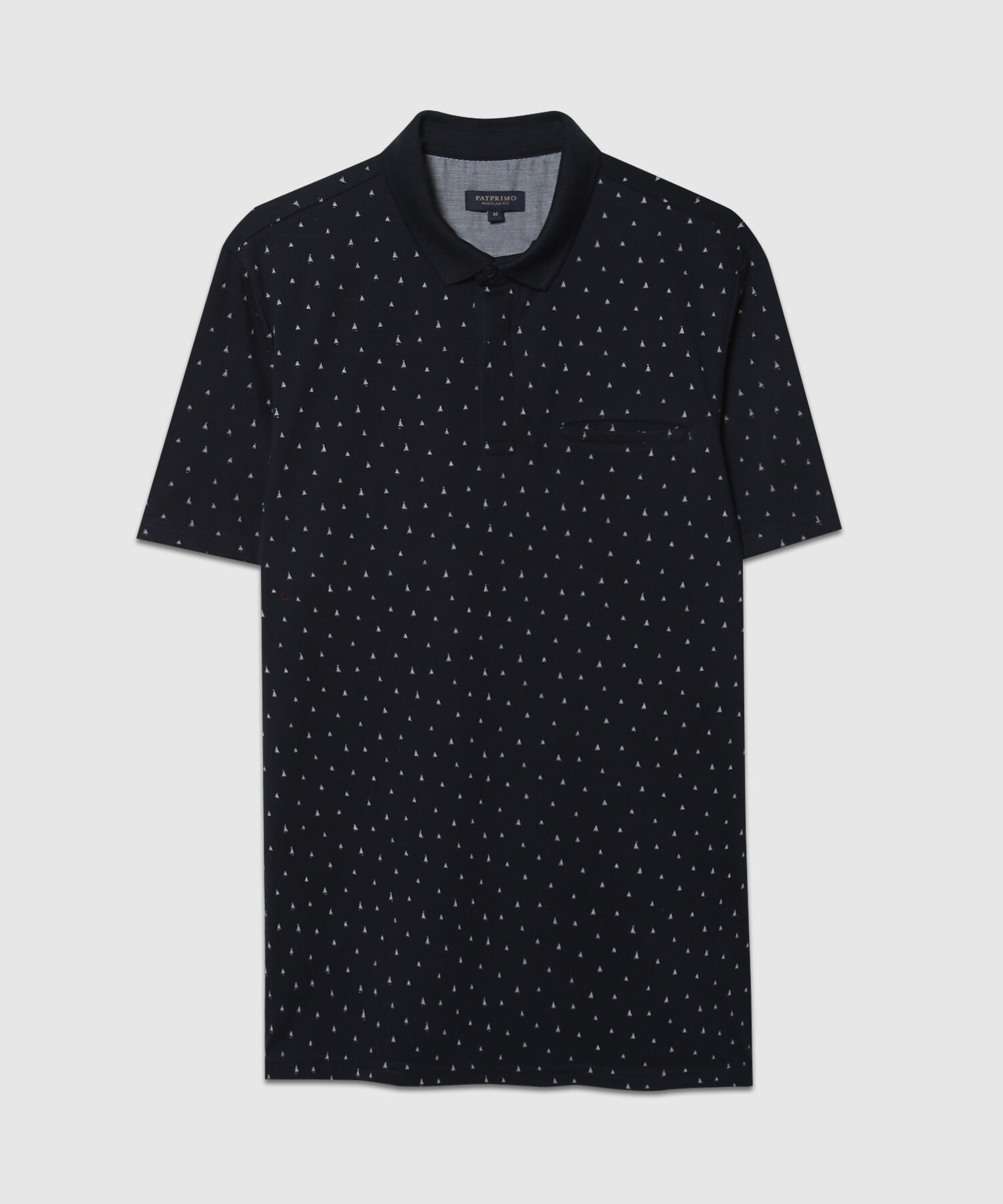 Polo Estampada Manga Corta
