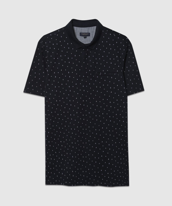 Polo Estampada Manga Corta