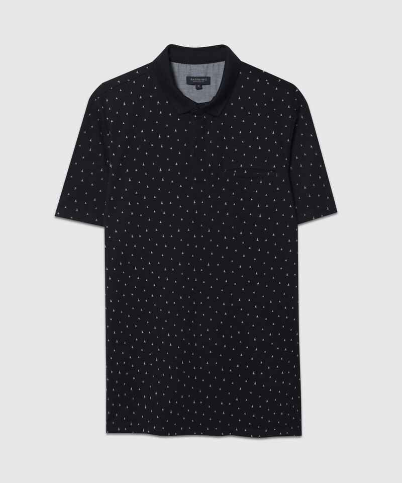 Polo Estampada Manga Corta