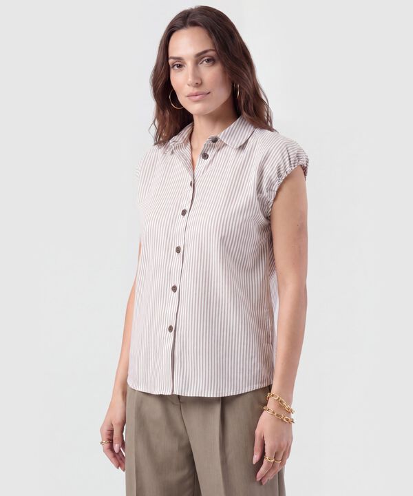 Camisa Sisa Manga Bombacha Mujer image number null