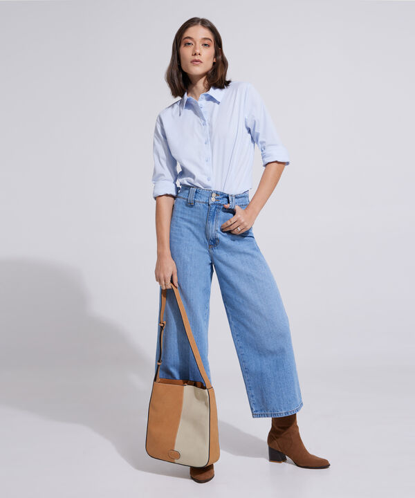 Jean Tipo Culotte Tono Claro