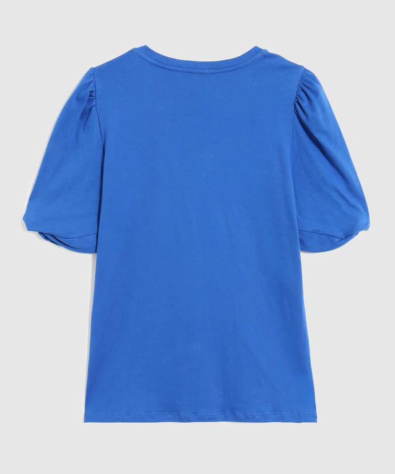 Camiseta Cuello Redondo Con Detalle En Manga