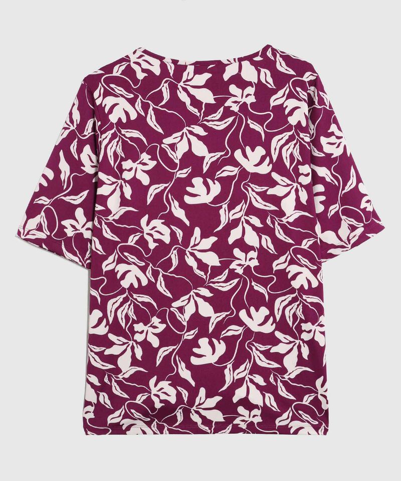 Camiseta Estampada Cuello Redondo Para Mujer Curvy