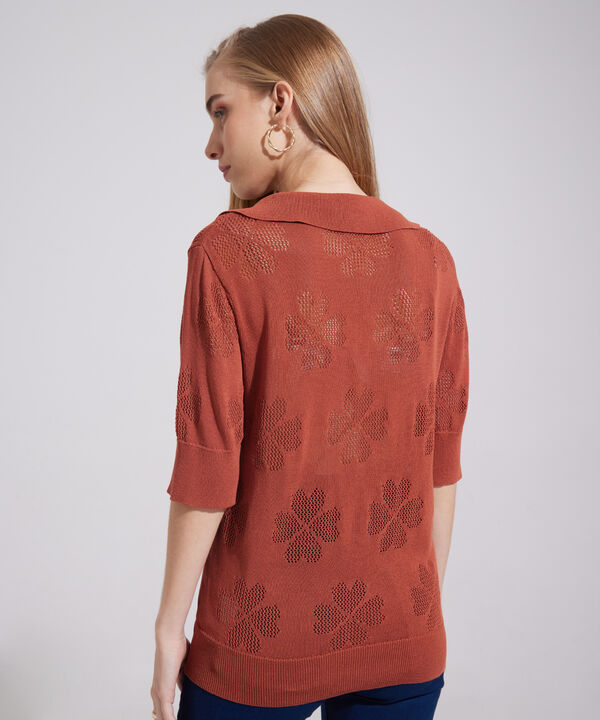 Polo Manga Corta Con Jacquard