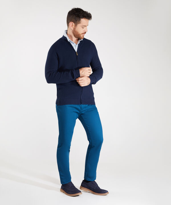 Saco Abierto Con Cremallera Tejido Con Textura image number null