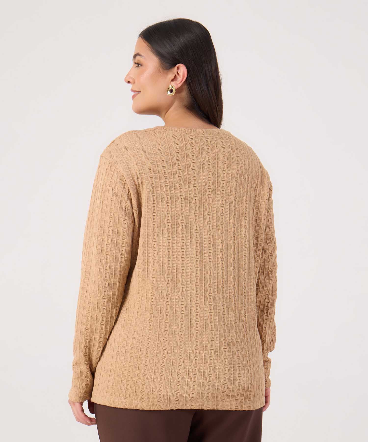 Saco Unicolor Con Textura
