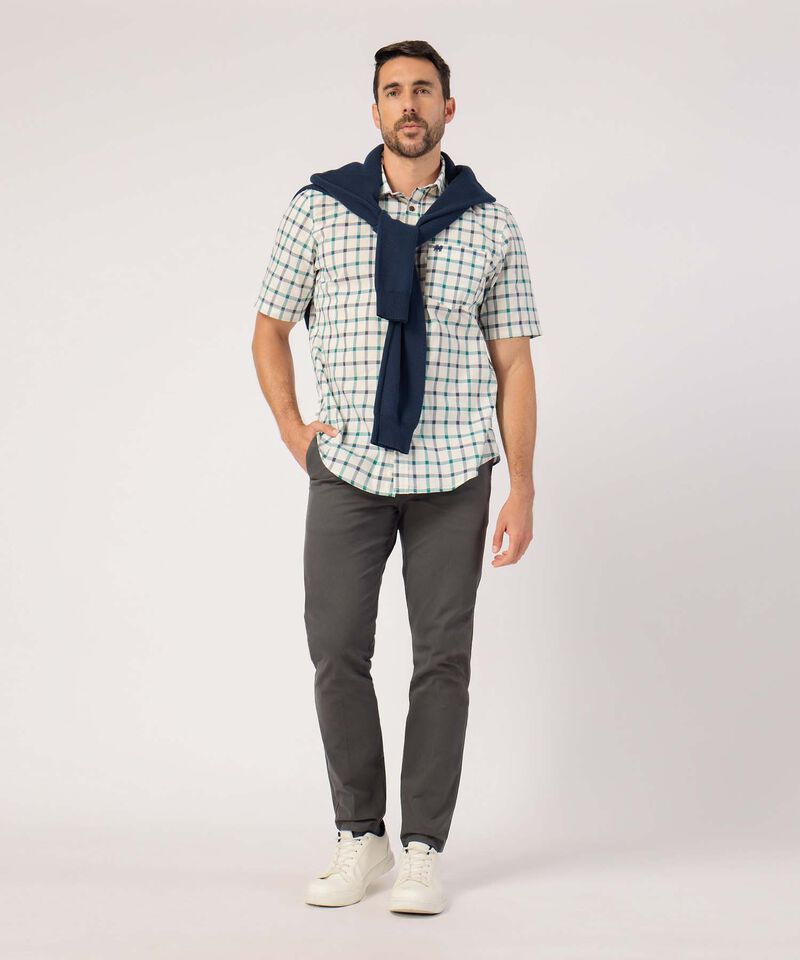 Pantalon Tipo Chino Unicolor 