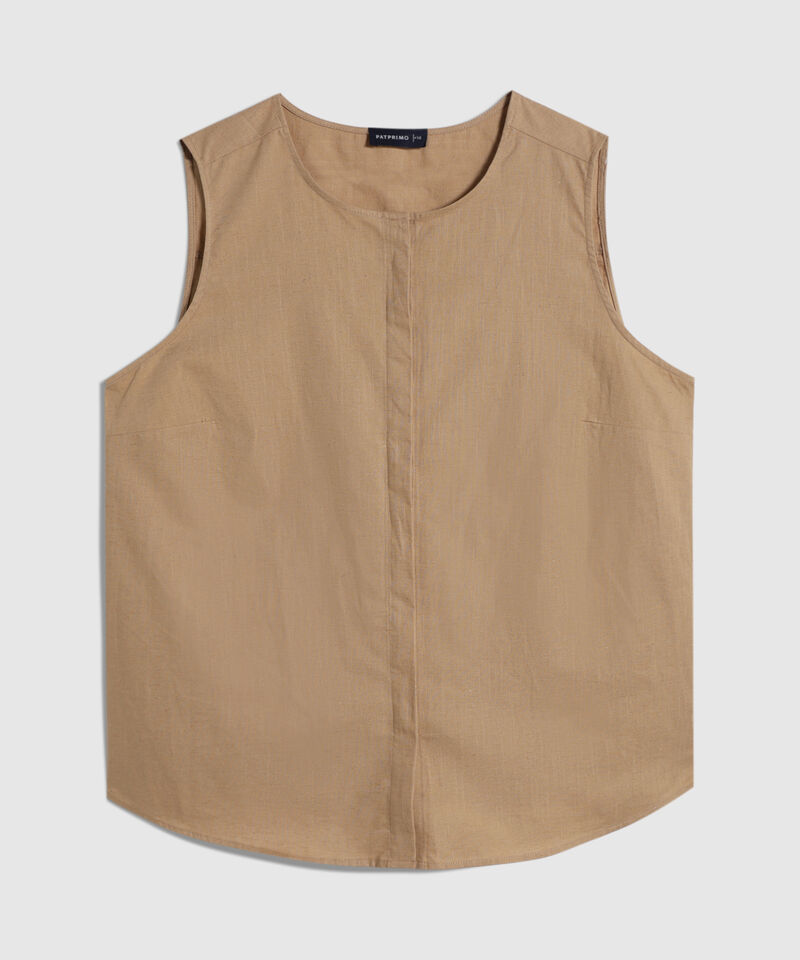 Blusa En A Unicolor Manga Sisa