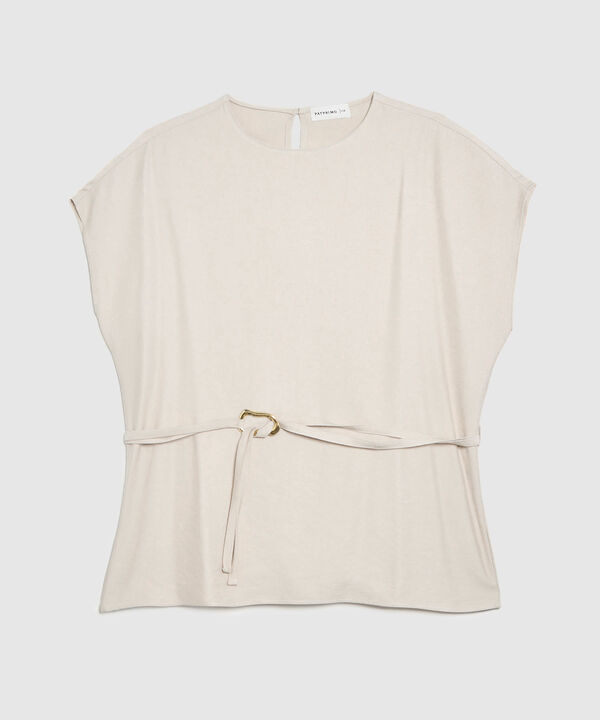 Blusa con cinturon para mujer curvy image number null