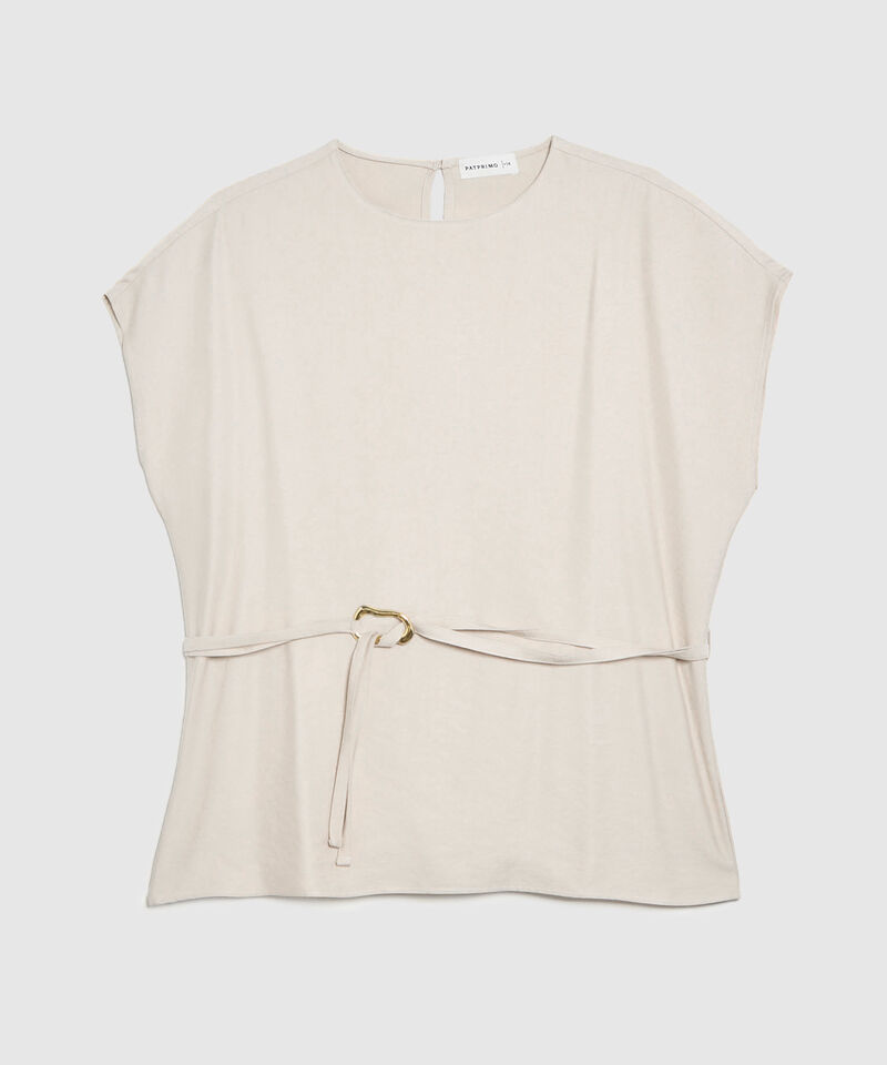 Blusa con cinturon para mujer curvy