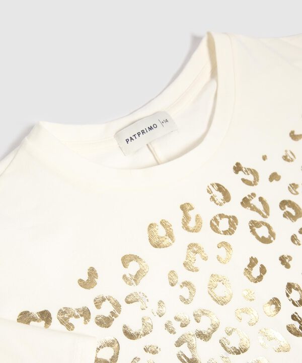 Camiseta Estampada Con Detalle image number null