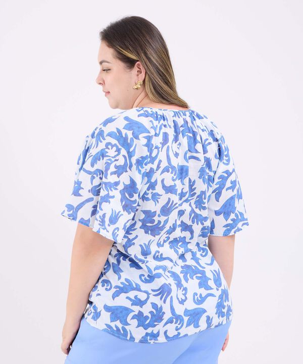 Blusa Estampado de Hojas