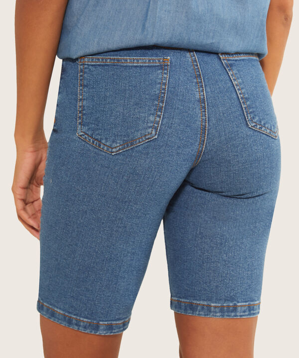 Bermuda Denim Talle Alto Para Mujer