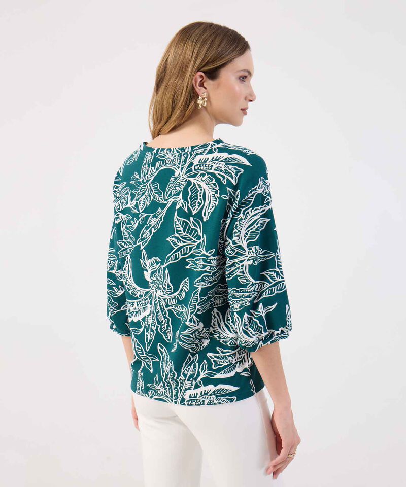 Blusa Estampada de Hojas