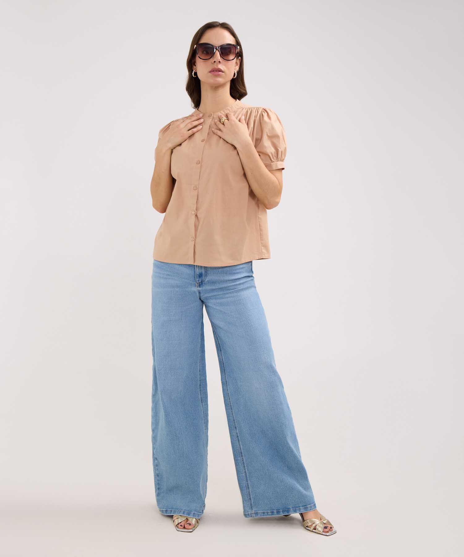 Blusa Escote Redondo