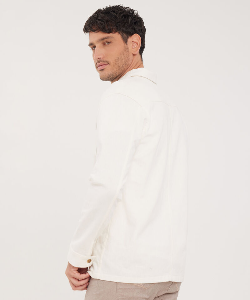 Chaqueta Sobre Camisa Con Bolsillos Parche