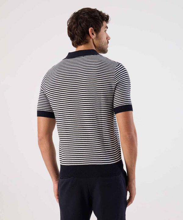 Polo De Punto Microtexturizada A Rayas
