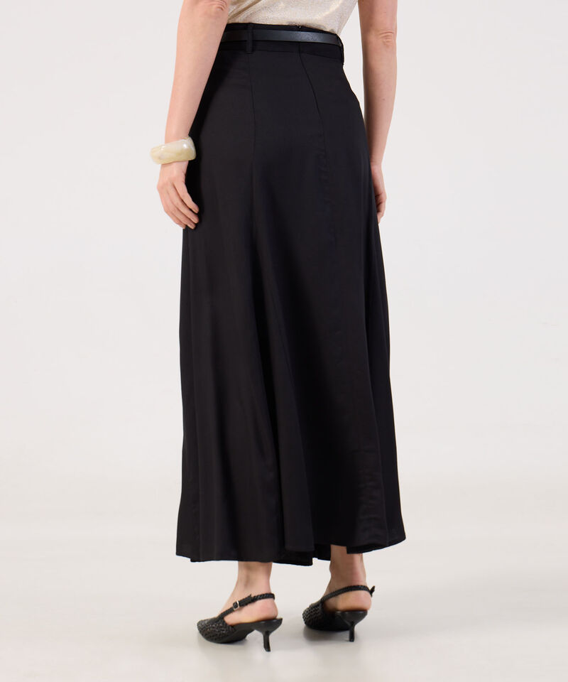 Falda Larga Con Cinturon Para Mujer