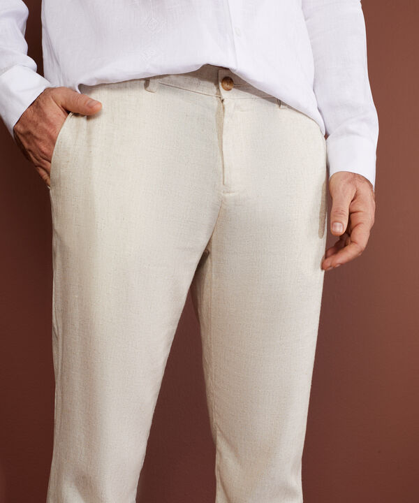 Pantalon Chino Algodon Lino