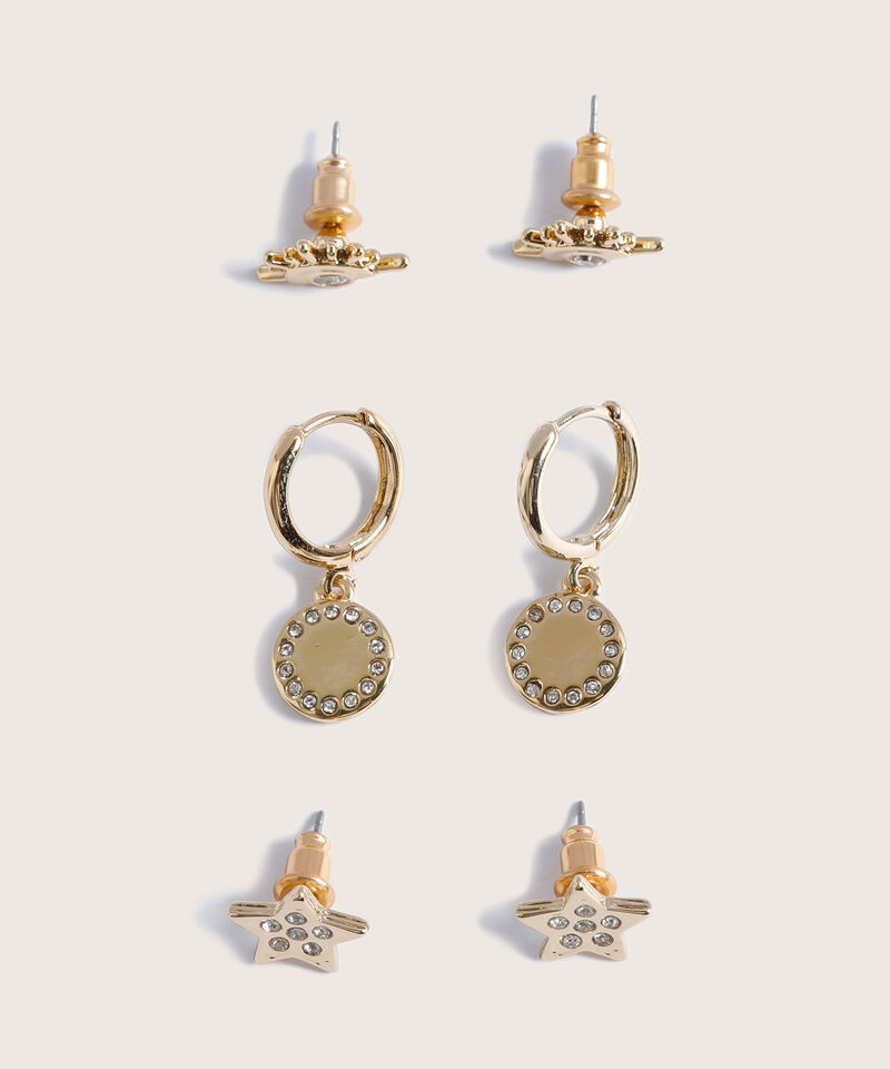 Aretes Set X3 Pares De Aretes
