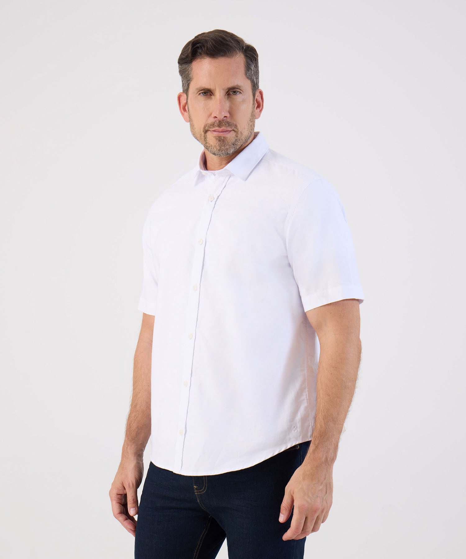 Camisa Cl&aacute;sica De Manga Corta Para Hombre