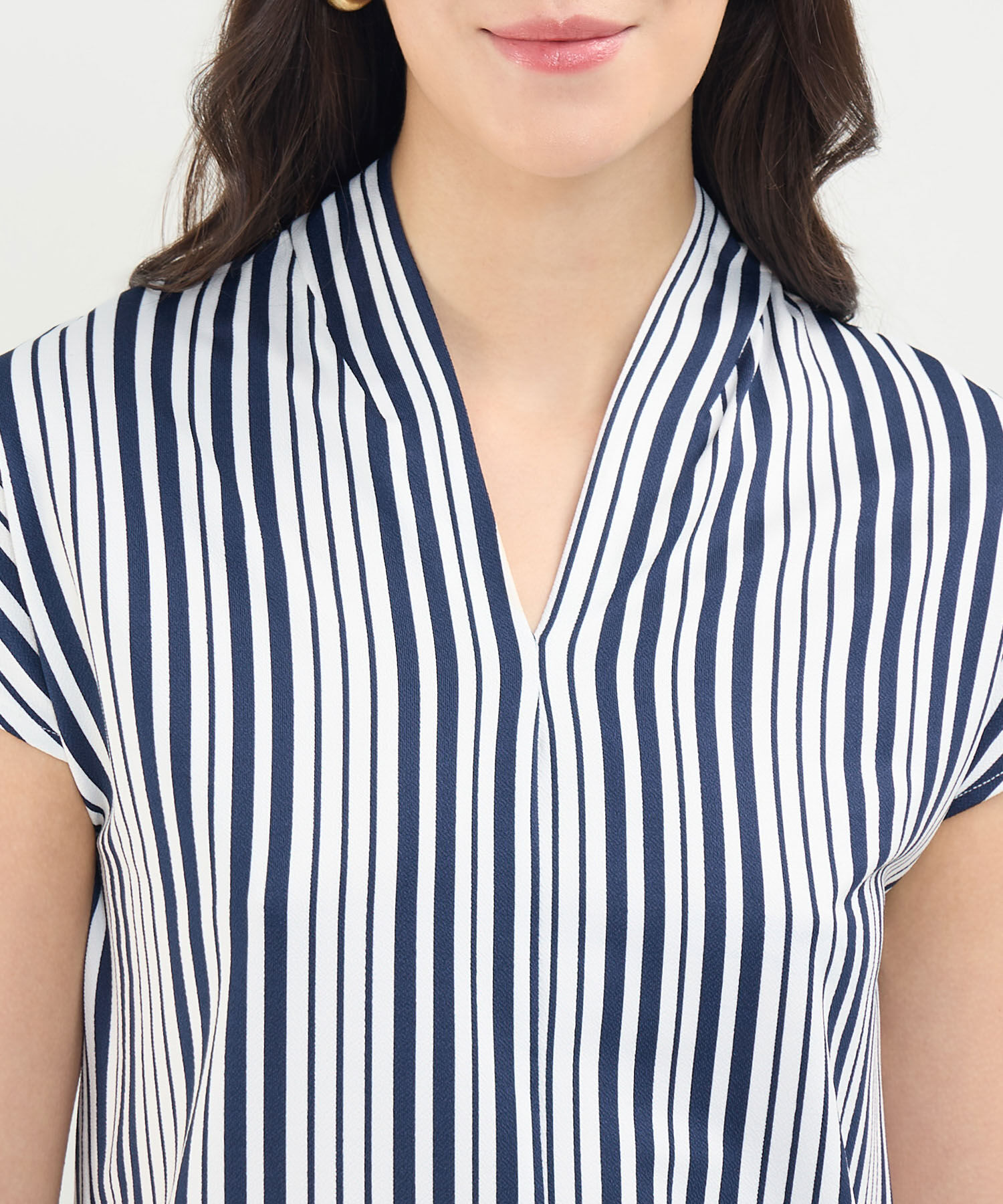 Camiseta a Rayas Escote en V