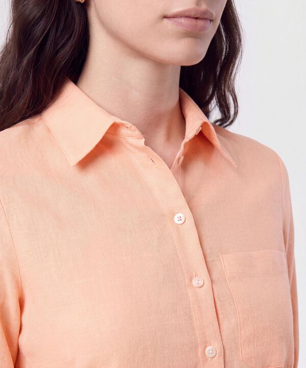 Camisa con Unicolor Manga Larga Para Mujer