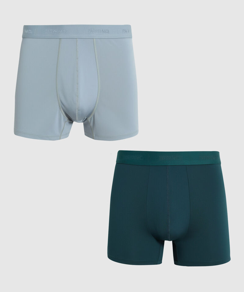 Pack x2 B&oacute;xer con El&aacute;stico Unicolor Hombre