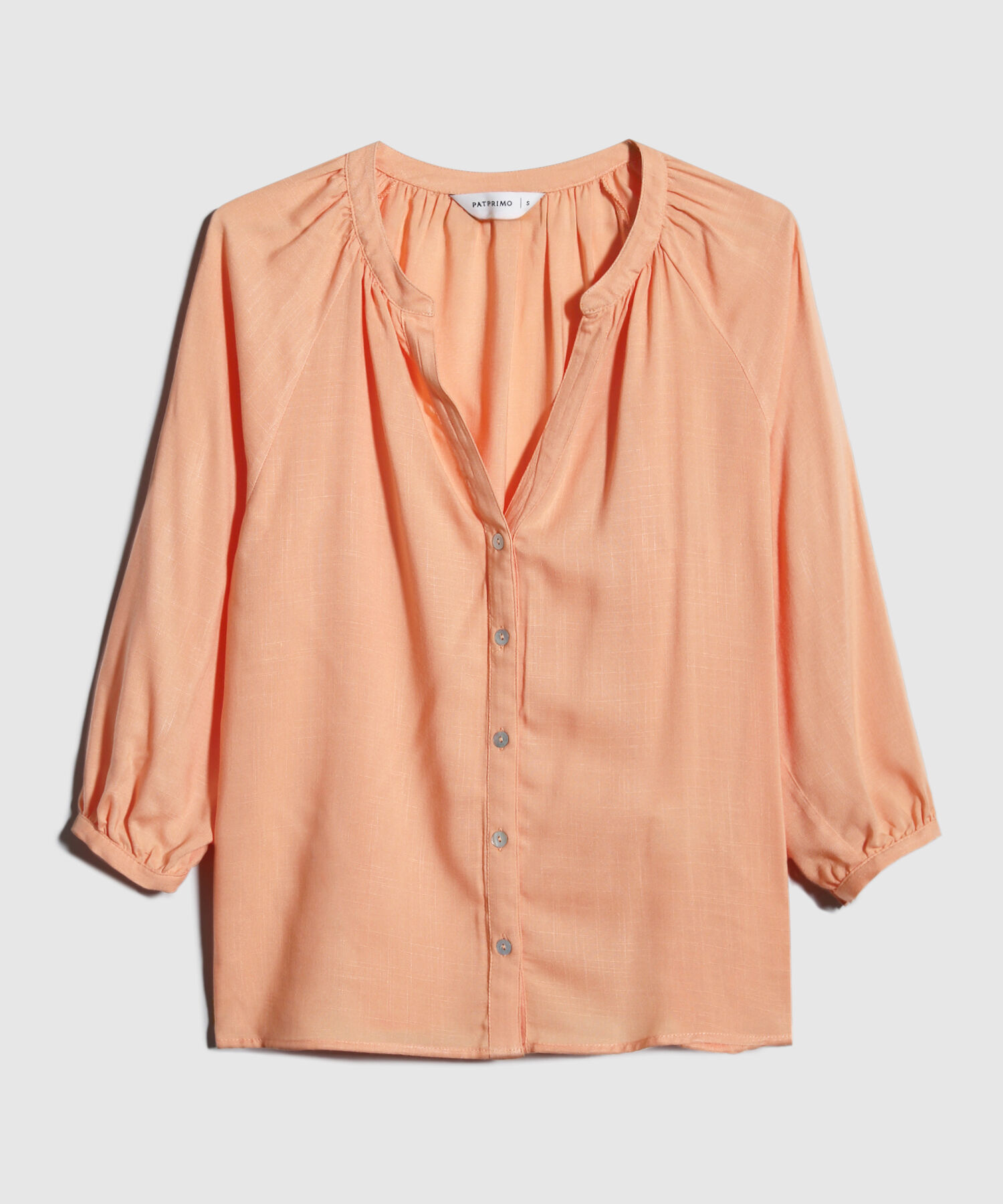 Blusa Manga Tres Cuartos Cuello Neru Unicolor