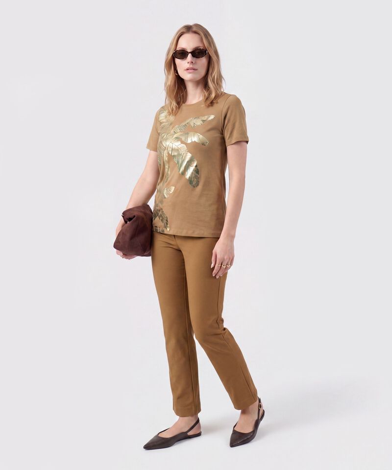 Pantalon clasico unicolor 