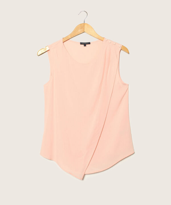 Blusa Manga Sisa Con Botonadura En Hombro