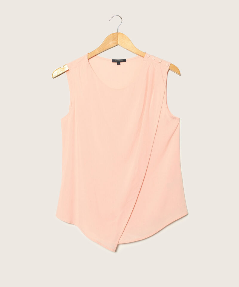 Blusa Manga Sisa Con Botonadura En Hombro