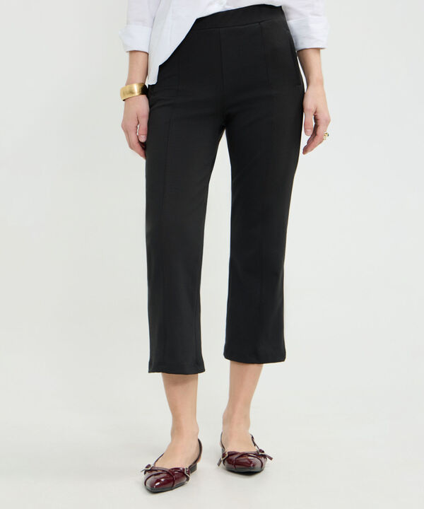 Leggins Corto Unicolor Con Simulación image number null