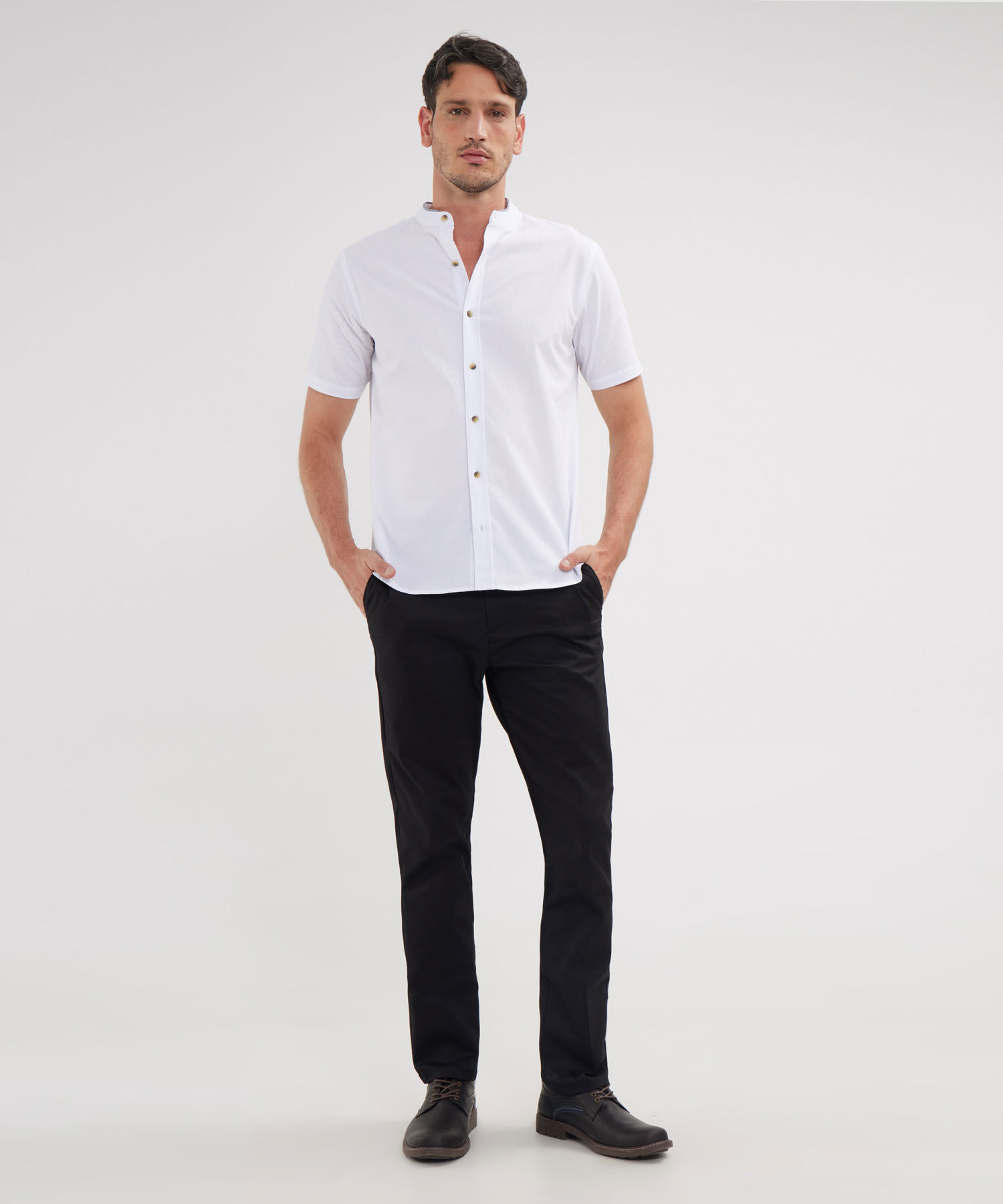 Camisa Manga Corta Cuello Neru