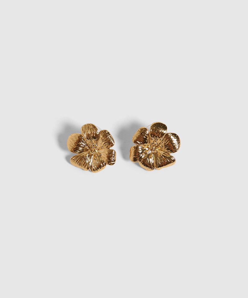 Aretes Forma De Flor Dorados