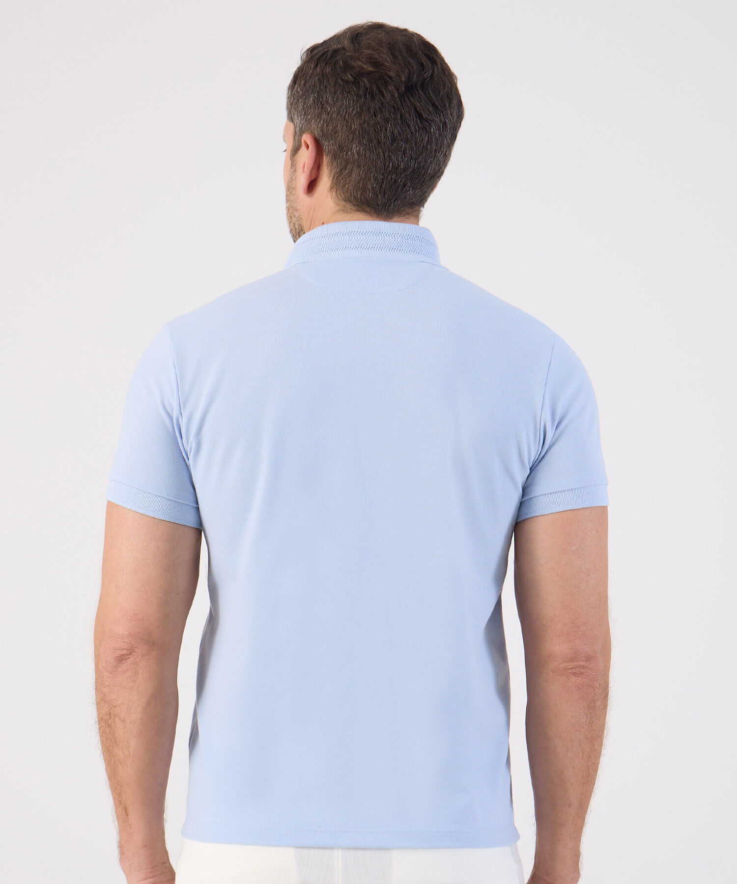 Polo De Botones Contraste Para Hombre