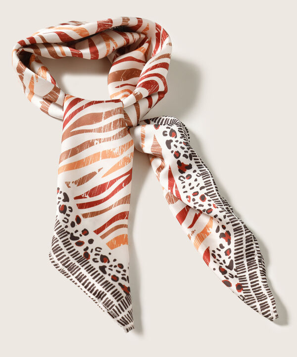 Bufanda Pañoleta Estampada En Satin Diseño Animal Print
