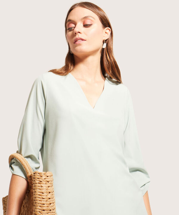 Blusa Unicolor Manga 3/4