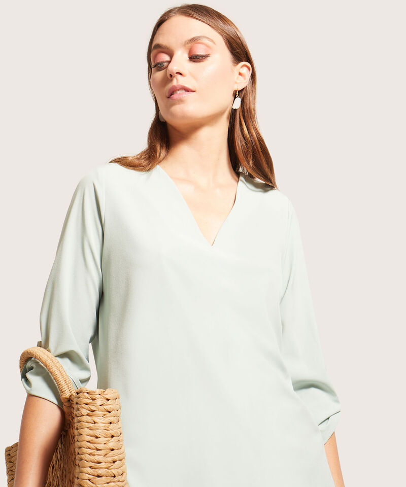 Blusa Unicolor Manga 3/4