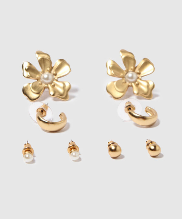 Aretes Set X 4 Pares De Aretes Ref. Kf232-0438