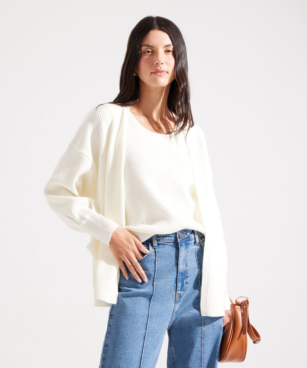 Saco Tipo Cárdigan con Camiseta