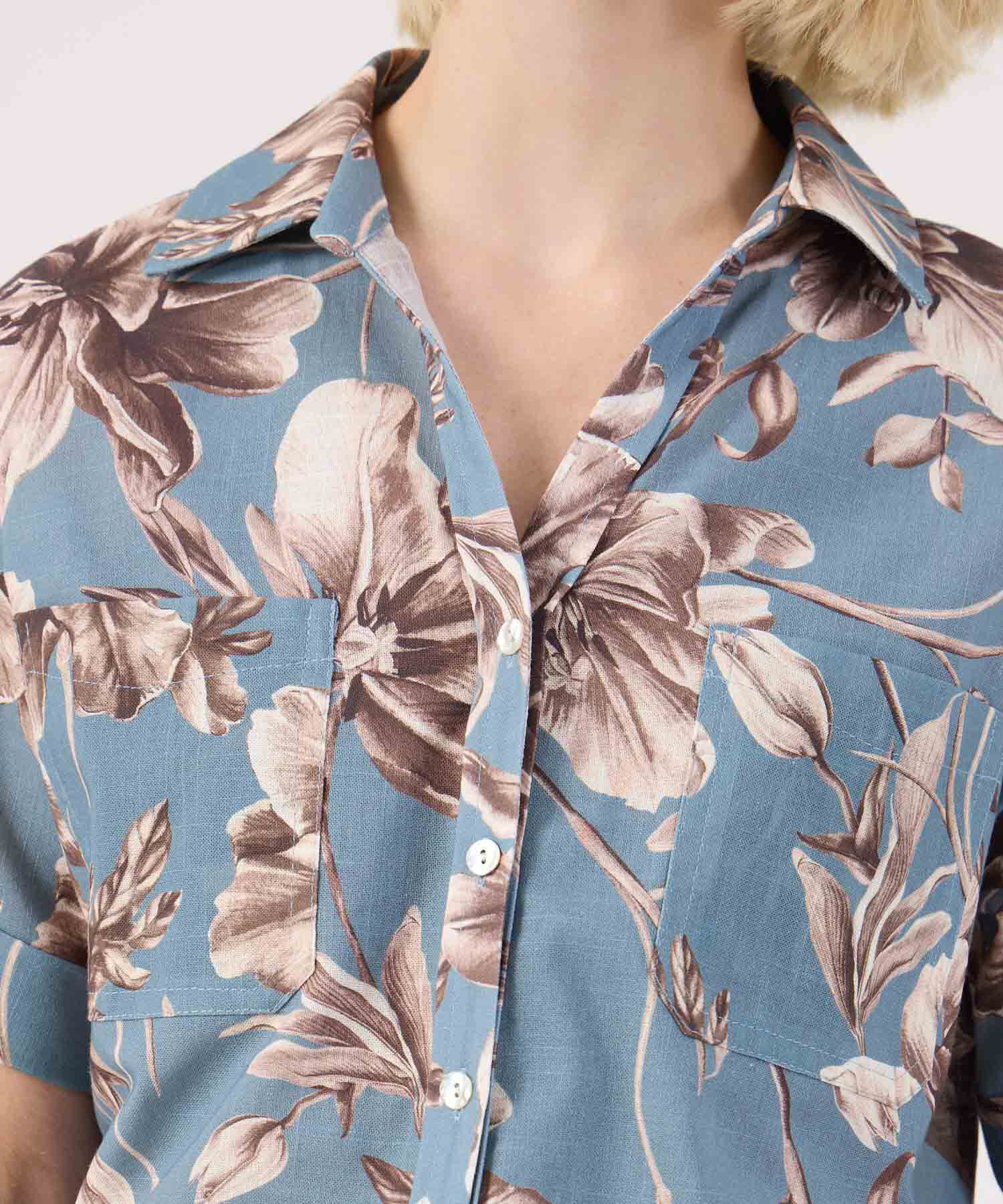 Camisa Manga Corta Con Bolsillo